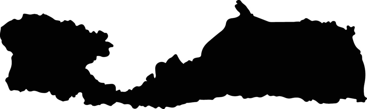 Pran Buri Thailand silhouette map vector