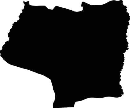 Prang Ku Thailand silhouette map vector
