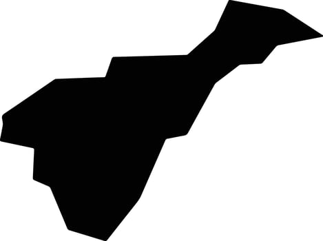 Presidente Alves Brazil silhouette map vector