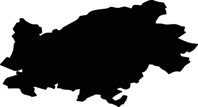 Prokhorovsky District Russia silhouette map vector