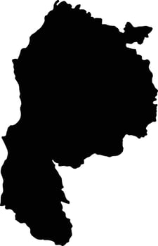 Provincia de Cardenal Caro Chile silhouette map vector