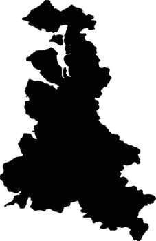 Provincia de Palena Chile silhouette map vector
