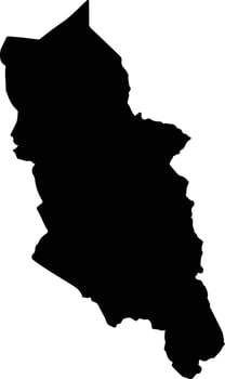 Provincia de Parinacota Chile silhouette map vector