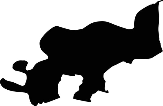 Pueblo Viejo Mexico silhouette map vector
