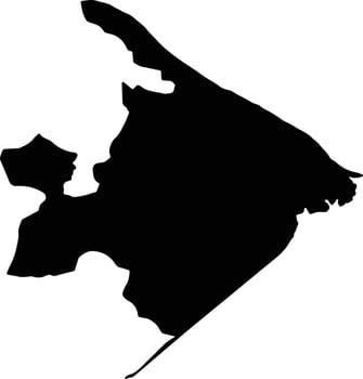 Puerto Barrios Guatemala silhouette map vector