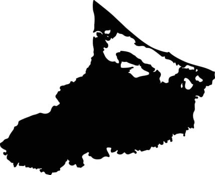 Puerto Lempira Honduras silhouette map vector
