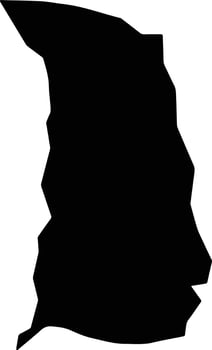 Qarah Yemen silhouette map vector