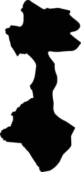 Qasr e Shirin Iran silhouette map vector