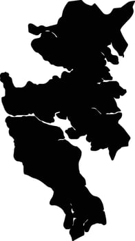 Quang Yen Vietnam silhouette map vector