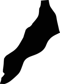 Rakhyah Yemen silhouette map vector