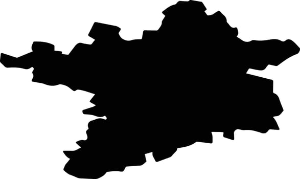 Rakityansky District Russia silhouette map vector