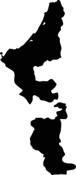 Ras al Khaimah United Arab Emirates silhouette map vector