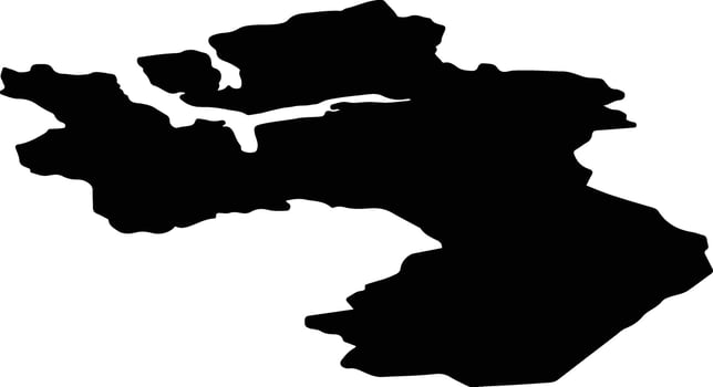 Rauma nor Norway silhouette map vector