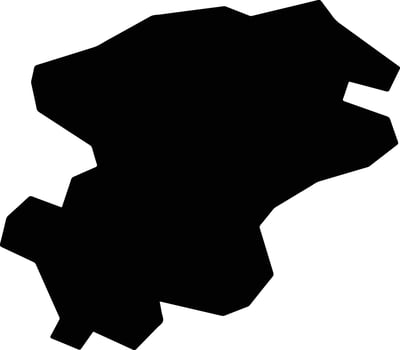 Razanj Municipality Serbia silhouette map vector