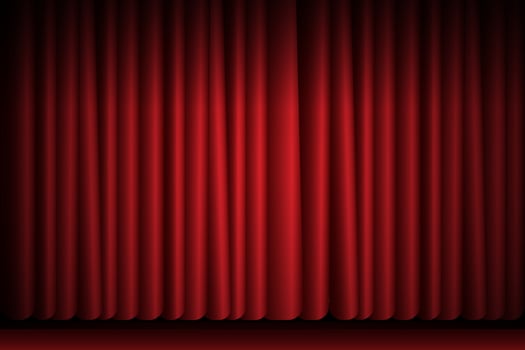 design red curtain luxury for background audition vector