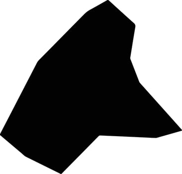 Razlog Bulgaria silhouette map vector