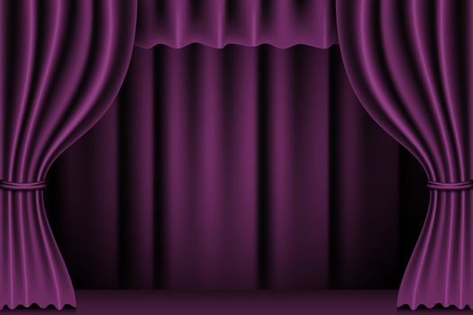 Purple stage curtains ready for show vector