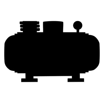 Cartoon Silhouette Compressor Machine Icon Digital Source vector