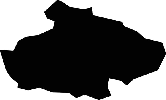 Rekovac Municipality Serbia silhouette map vector