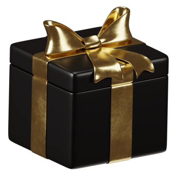 black Gift box symbol surprise reward png