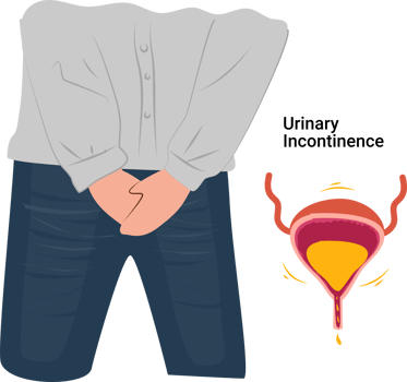 Man having Urinary incontinence illustration png