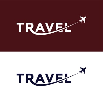 Travel letter Logo icon Design with plane graphic element, symbol, sign for travel agency logo design vector