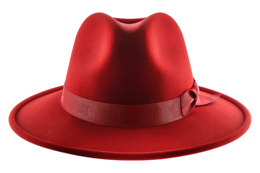 A beautiful red hat isolated on transparent back ground png