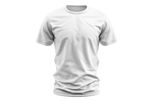 Classic t shirt whiteness isolated on transparent background png
