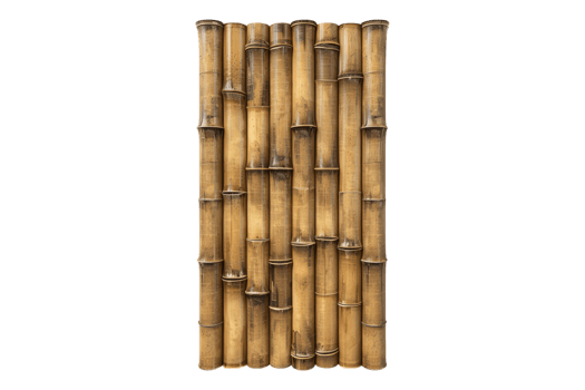 Bamboo wall paneling isolated on transparent background png