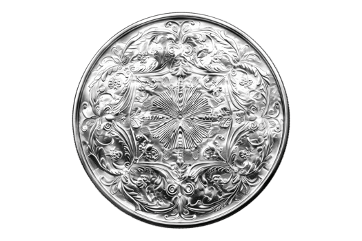 Coin em-based aluminium foil isolated on transparent background png