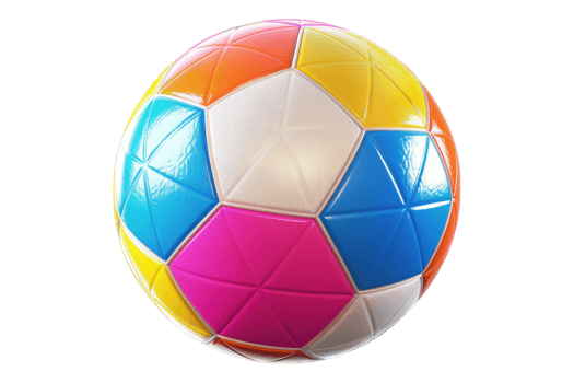 Colorful sport ball isolated on transparent background png