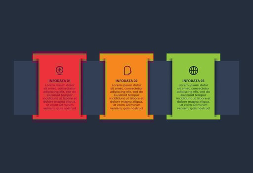 Creative concept for infographic with 3 steps vector
