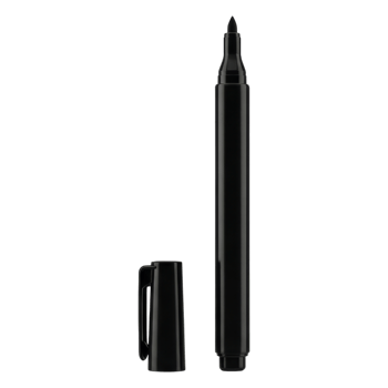 Black permanent marker with detachable cap png