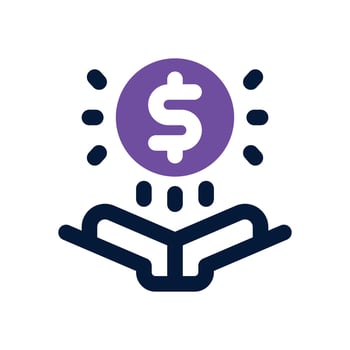 financial literacy duotone icon. Sleek and modern icon for websites, mobile apps, marketing materials, and corporate design. Fully scalable and ready to use. vector