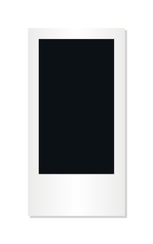 Blank vertical instant photo frame mockup with transparent background isolated retro snapshot style empty paper template for memory layout gallery design decoration print vector