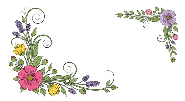 Floral Arrangement with Colorful Blooms Decorative Floral Design for Arts and Craft vector
