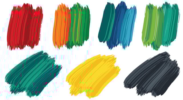 Colorful Brush Strokes A Vibrant Array of Artistic Textures and Creative Expression vector