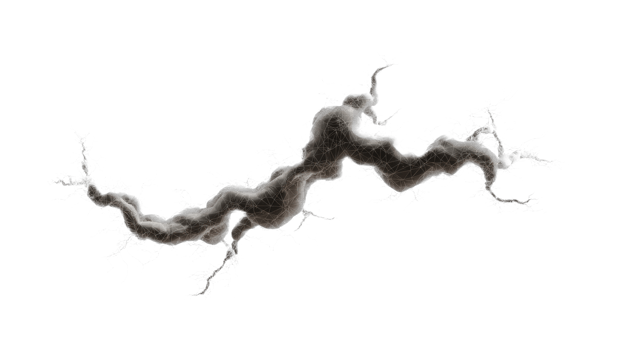 Abstract lightning form with glowing web-like patterns png
