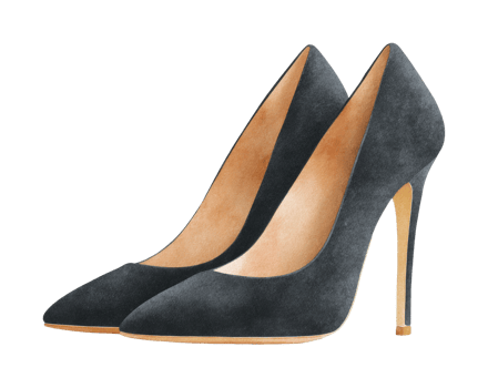 Elegant high heel shoes with stiletto heels and pointed toes for fashionable women png