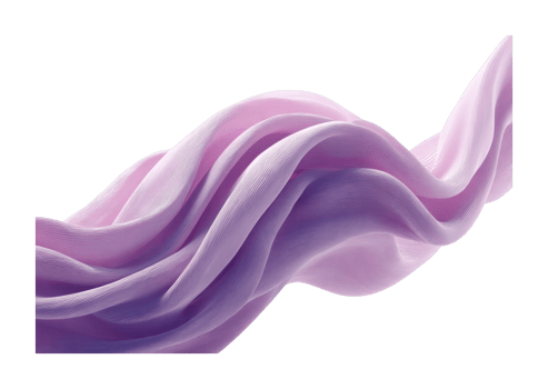 Abstract purple and pink flowing fabric wave png