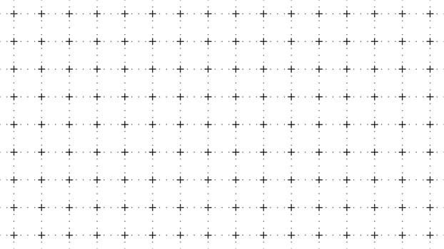 Minimal white grid with black cross markers and dotted lines, geometric graph paper texture, abstract technical grid for drawing, design, structure, schematic, background, seamless repeat pattern vector