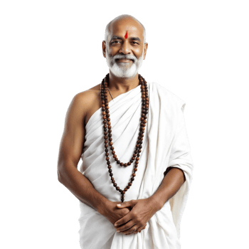 An old man in a white robe and a necklace png