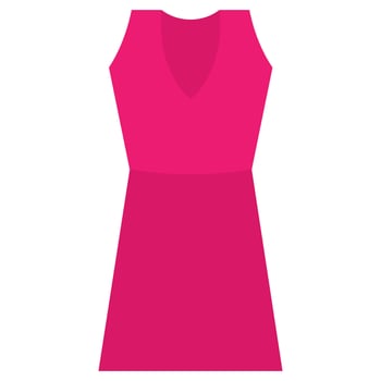 Dress Design Flat Icon, Fashion Shopping Store Element Flat Icon vector