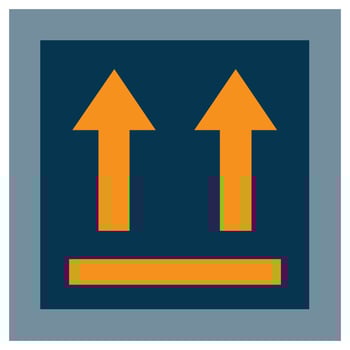 Cardboard Box Up Flat Icon, Logistic Company Flat Design icon Concept vector