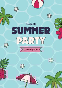 Summer Party Poster Template vector