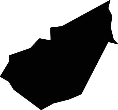 Ribeira do Amparo Brazil silhouette map vector