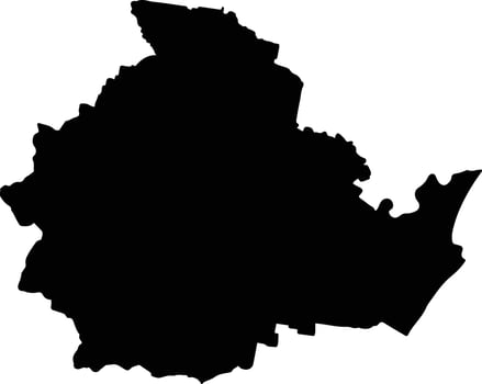 Richmond Valley Australia silhouette map vector
