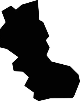 Rio Casca Brazil silhouette map vector