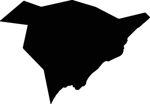 Rio das Ostras Brazil silhouette map vector