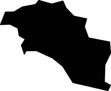 Rio dos Cedros Brazil silhouette map vector